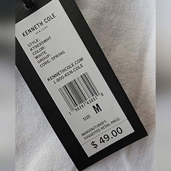 Kenneth Cole New York White Shirt New Medium - Picture 5 of 7